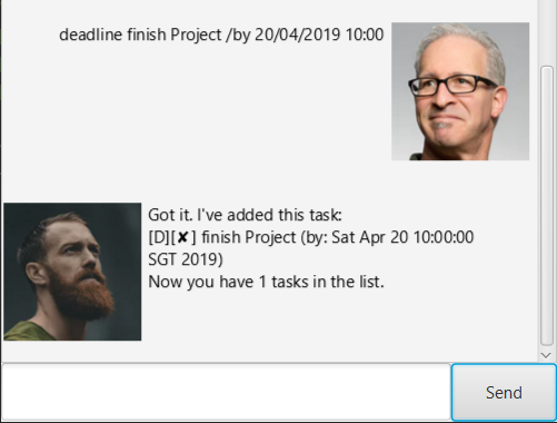 Image of Duke deadline screen